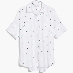 Madewell Embroidered Cactus Courier Shirt, medium